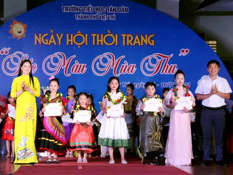 Phú Thọ: Trường Tiểu học Tân Dân (TP Việt Trì) với Ngày hội thời trang “Sắc màu mùa thu”