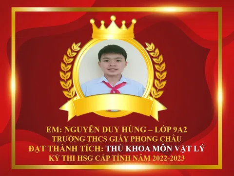 Phú Thọ: Trường THCS Giấy Phong Châu giành bốn giải nhất học sinh giỏi lớp 9 cấp tỉnh