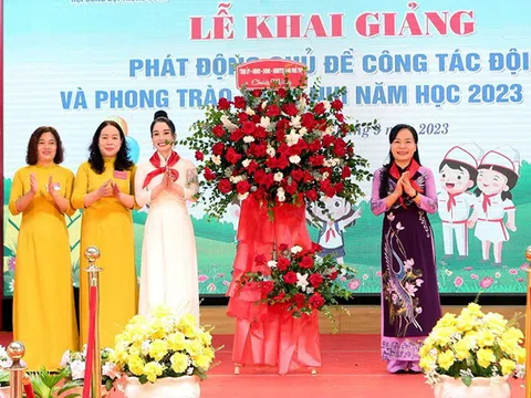 Phát động công tác Đội và phong trào thiếu nhi năm học 2023 - 2024 tại Trường Tiểu học Đinh Tiên Hoàng (TP Việt Trì) Phú Thọ.