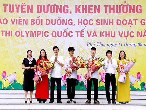 Phú Thọ: Tuyên dương, khen thưởng giáo viên bồi dưỡng và học sinh đoạt giải các kỳ thi Olympic Quốc tế và Khu vực