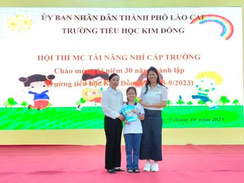 Trường tiểu học Kim Đồng (TP Lào Cai) tổ chức hội thi Tìm kiếm tài năng “Kim Dong Got talent”
