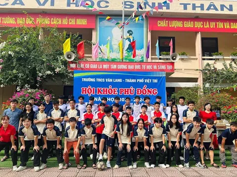 Phú Thọ: Trường THCS Văn Lang gặp mặt huấn luyện viên, vận động viên tham gia hội khỏe Phù Đổng  thành phố Việt Trì  năm 2023