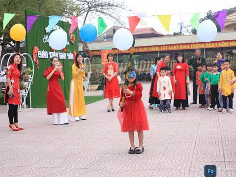 Phú Thọ: Trường tiểu học Chu Hóa (Việt Trì) hoạt động vui xuân buổi học đầu tiên sau kỳ nghỉ Tết