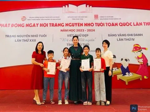 Phú Thọ: Học sinh Vũ Phương Linh trường tiểu học Vân Phú (Việt Trì) đoạt giải Nhất thi viết chữ đẹp cấp tỉnh