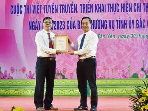 Bắc Giang: Tân Yên trao giải thi tuyên truyền chấn chỉnh tác phong, lề lối làm việc của cán bộ trong tình hình mới