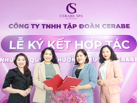 Lễ ký kết hợp tác giữa Chuỗi nhượng quyền thương hiệu Spa Cerabe và Giám đốc Chi nhánh Nguyễn Thị Thu