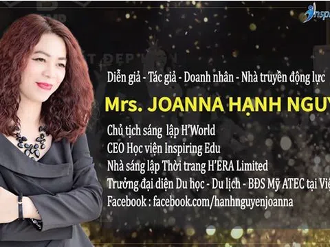 Mrs.Joanna Hạnh Nguyễn - Doanh nhân - Diễn giả - Tác giả - Nhà truyền động lực - Đăng quang ngôi vị Hoa hậu đại sứ Doanh nhân Nhân ái Việt Nam 2021