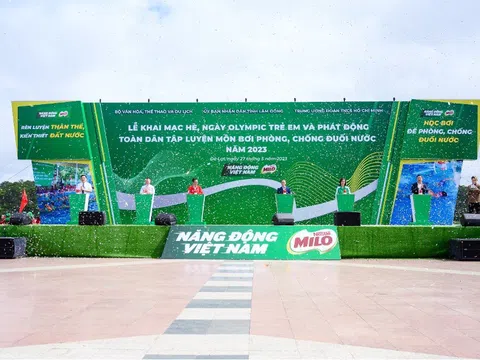 Nestlé MILO đồng hành cùng Lễ Khai mạc hè,  Ngày Olympic trẻ em và Chương trình bơi an toàn, phòng, chống đuối nước năm 2023