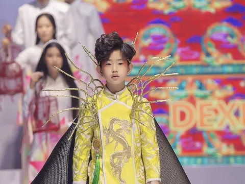 Model kid Minh Triết giữ vị trí vedette cho BST “Ấn tượng Châu Á”