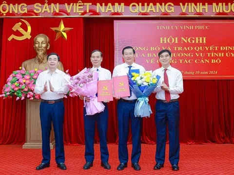 Vĩnh Phúc công bố quyết định của Ban Thường vụ Tỉnh ủy về công tác cán bộ