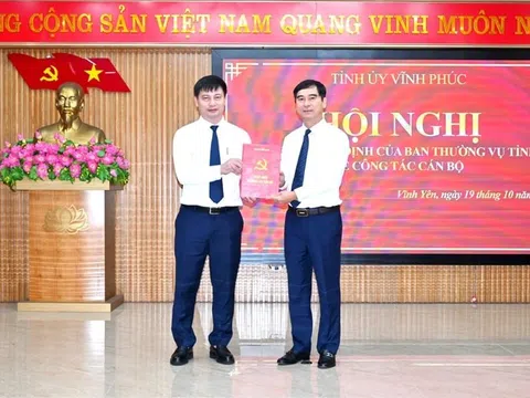 Tỉnh ủy Vĩnh Phúc quyết định công tác cán bộ