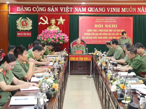 Công an tỉnh Sơn La quán triệt triển khai một số văn bản hướng dẫn đại hội Đảng bộ các cấp