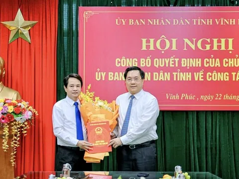 Vĩnh Phúc công bố các quyết định về công tác cán bộ đối với Sở Thông tin và Truyền thông