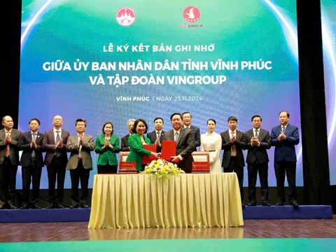 Vĩnh Phúc ký kết thỏa thuận hợp tác toàn diện về chuyển đổi xanh với Tập đoàn Vingroup