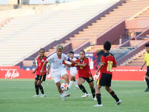 Đội tuyển nữ Myanmar vươn lên đứng đầu Bảng B