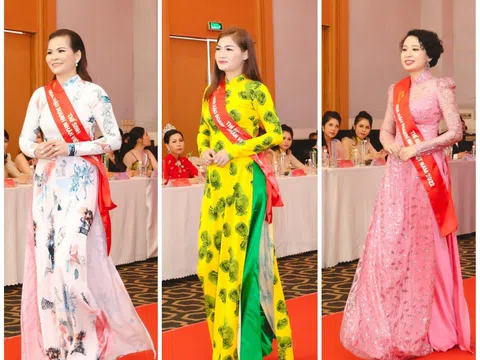 NTK Đức Minh tài trợ trang phục áo dài cuộc thi Hoa hậu Doanh nhân Việt Nam 2022