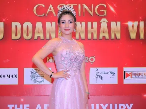 Á hậu Thanh Nhã diện đầm kiêu sa xuất hiện trong buổi casting Hoa hậu Doanh nhân Việt Nam 2022