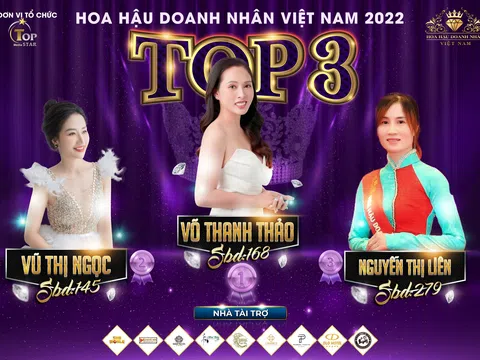 Nữ doanh nhân Võ Thanh Thảo liên tiếp dẫn đầu trên BXH Hoa hậu Doanh nhân Việt Nam 2022