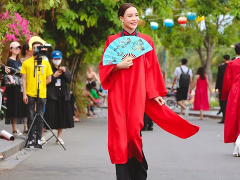 Lê Nhật Lâm gương mặt sáng giá trong ngày thi đầu tiên tại cuộc thi Hoa hậu Doanh nhân Việt Nam 2022