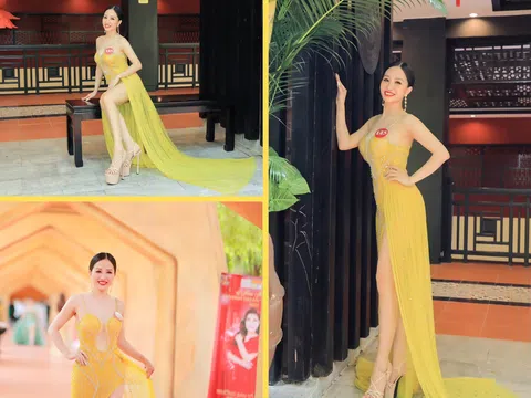 Doanh nhân Kelly Ngọc khoe đường cong quyến rũ tại cuộc thi Hoa hậu Doanh nhân Việt Nam 2022