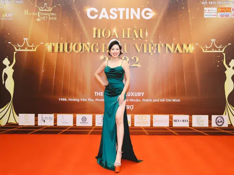 Á hậu Triệu Mai Thanh Thủy xuất hiện nổi bật tại buổi casting HHTHVN 2022