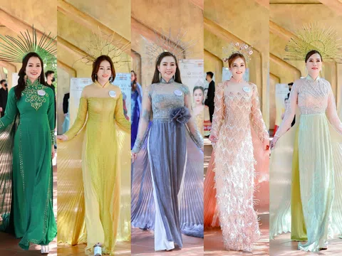 Dàn thí sinh Hoa hậu THVN 2022 khoe vẻ đẹp truyền thống trong tà áo dài của NTK Tony Phạm