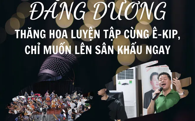 Đăng Dương thăng hoa luyện tập cùng ê-kip, chỉ muốn lên sân khấu ngay