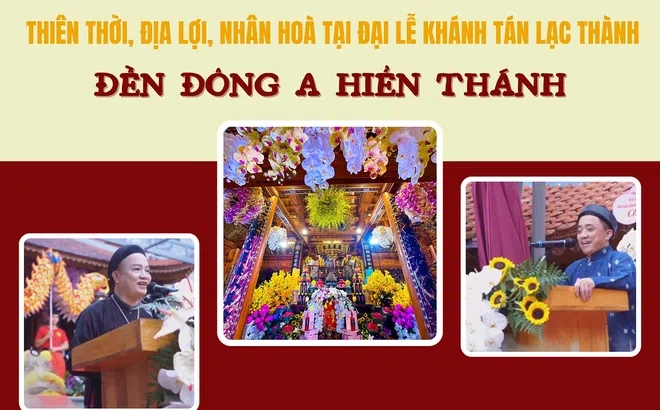 Thiên thời, địa lợi, nhân hoà tại đại lễ Khánh tán lạc thành đền Đông A Hiển Thánh